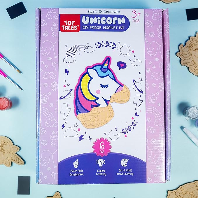Tot Tales DIY Unicorn Fridge Magnet