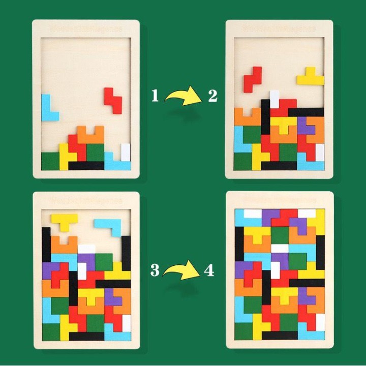 Wooden Tetris game